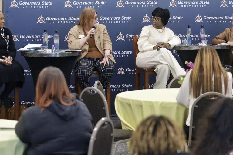 Group of people at panel discussion