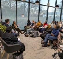 people sitting at an event